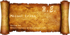 Meisel Erika névjegykártya